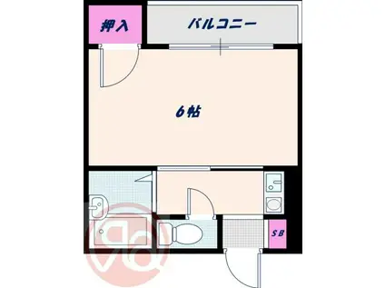 ロイヤルハイツ(1K/2階)の間取り写真