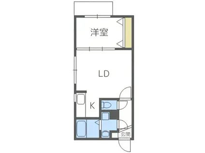 メイプルメゾン創成川公園(1LDK/3階)の間取り写真