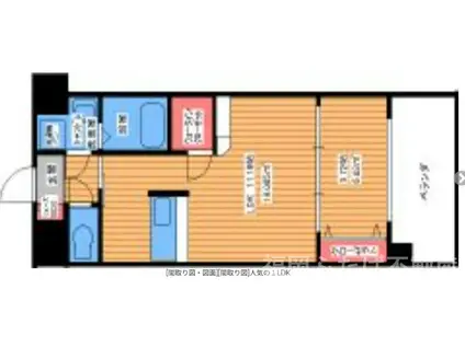 アレグリア城南(1LDK/7階)の間取り写真