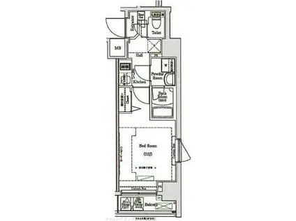 ラフィスタ金町(1K/9階)の間取り写真