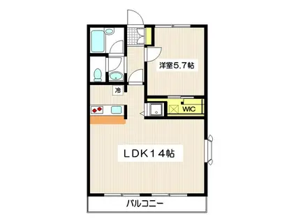 パストラル泉A館(1LDK/1階)の間取り写真