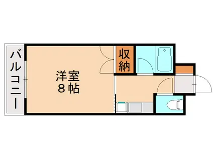 カサデエストディアンテII(1K/2階)の間取り写真