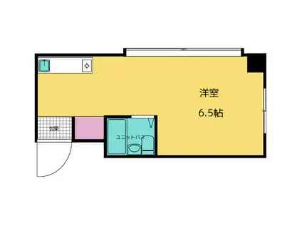 グランドハイツ野田(ワンルーム/6階)の間取り写真