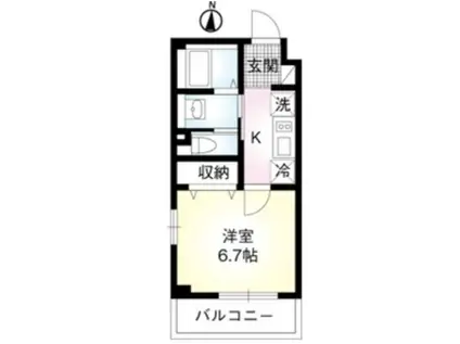 BCASA TATEKAWA(1K/5階)の間取り写真