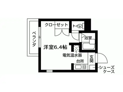 ジョアメゾン神里(1K/3階)の間取り写真