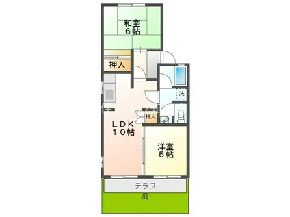 コライ南洋(2LDK/1階)の間取り写真