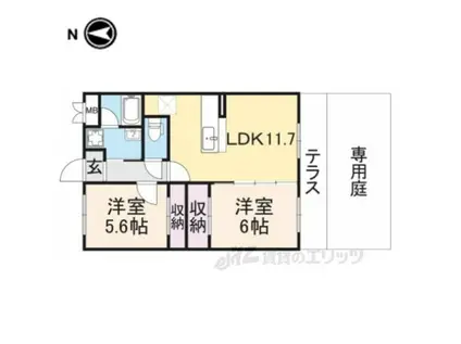 セピアコート(2LDK/3階)の間取り写真