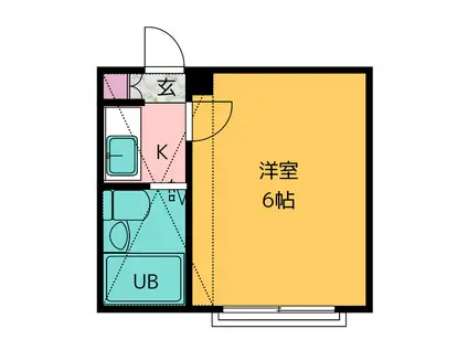 プレステージ平塚(1K/2階)の間取り写真