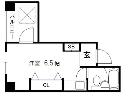 アスペースCSII(ワンルーム/3階)の間取り写真