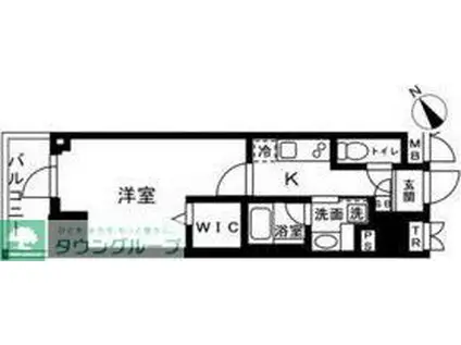 アルファレジデンシア南千住(1K/15階)の間取り写真