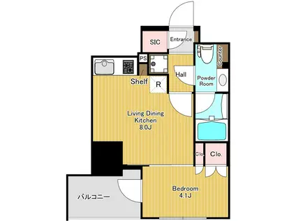 パークアクシス浦安(1LDK/7階)の間取り写真