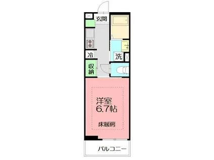 リブリ・鵠沼海岸(1K/1階)の間取り写真