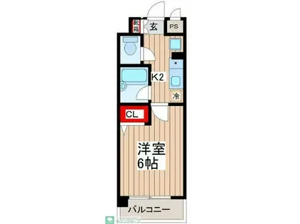 モンシェール錦糸町(1K/5階)の間取り写真