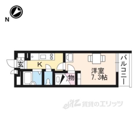 レオパレスメゾンドM Ⅱ(1K/2階)の間取り写真