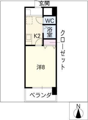 UMEX-7(1K/4階)の間取り写真