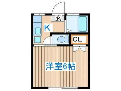 センチュリー川内(1K/2階)の間取り写真