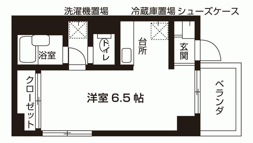 スタンザ府中(ワンルーム/2階)の間取り写真