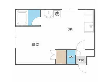 イノセント澄川(1DK/3階)の間取り写真