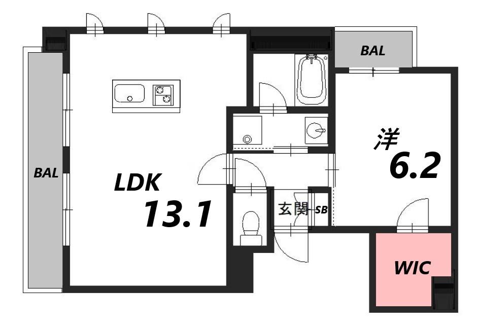 MEILLEUR(1LDK/4階)の間取り写真