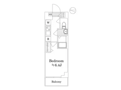 AZEST立石II(1K/2階)の間取り写真