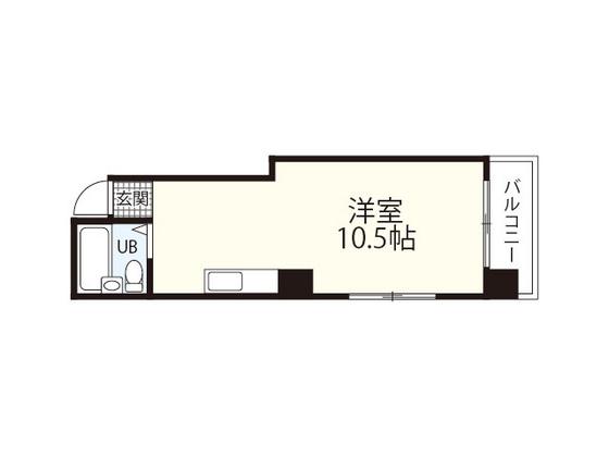 サンシャイン河原町(ワンルーム/1階)の間取り写真