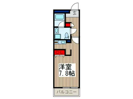 リブリアニヴェルセル(ワンルーム/1階)の間取り写真