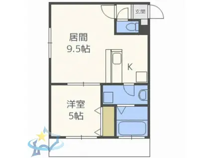 ANGE-ROSE(1LDK/3階)の間取り写真