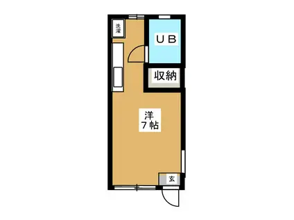 メゾン香(ワンルーム/1階)の間取り写真