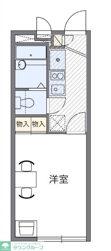 レオパレスNEO貫井町(1K/2階)の間取り写真