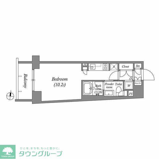 オーパスホームズ桜新町(ワンルーム/4階)の間取り写真