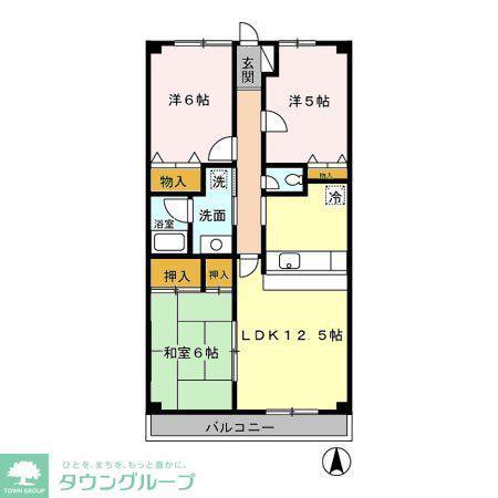 グランシャリオ(3LDK/1階)の間取り写真