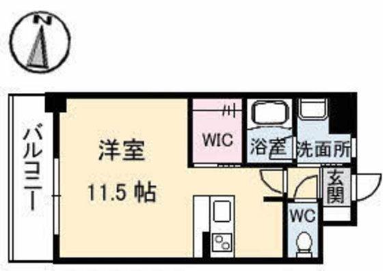 アーバンドエル(ワンルーム/1階)の間取り写真