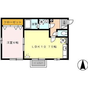 プリマベーラ(1LDK/2階)の間取り写真