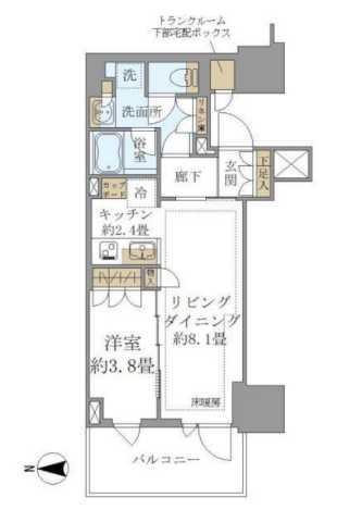 BRILLIA TOWER 池袋 ウエスト(1LDK/12階)の間取り写真