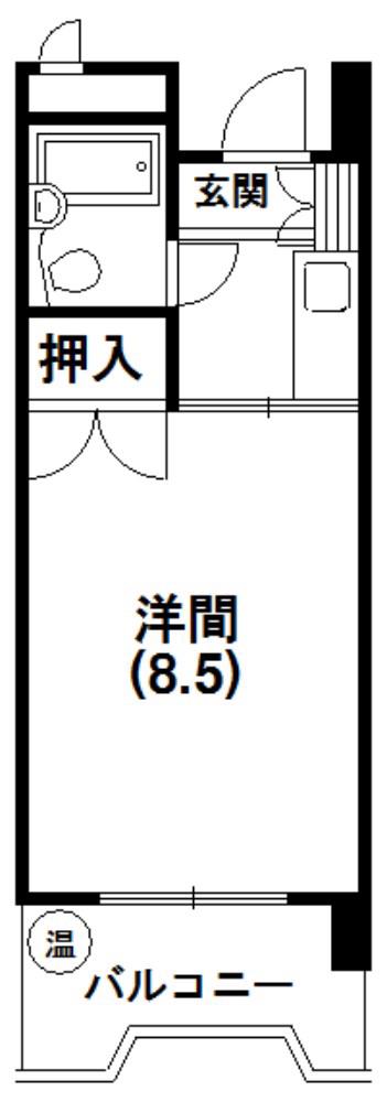 メゾンベルシャンブル(1K/1階)の間取り写真