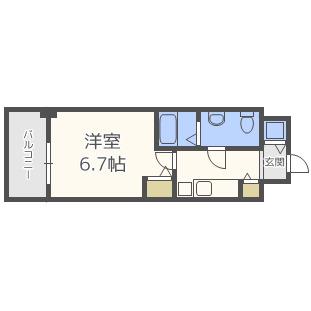 S-RESIDENCE北浜(1K/11階)の間取り写真