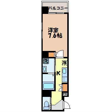 グランアズール浦上(1K/3階)の間取り写真