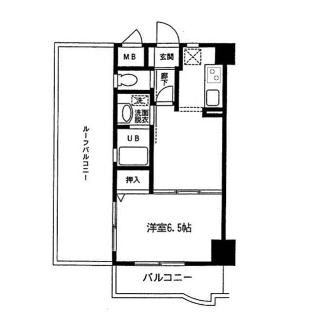 エルグランピア(1DK/5階)の間取り写真