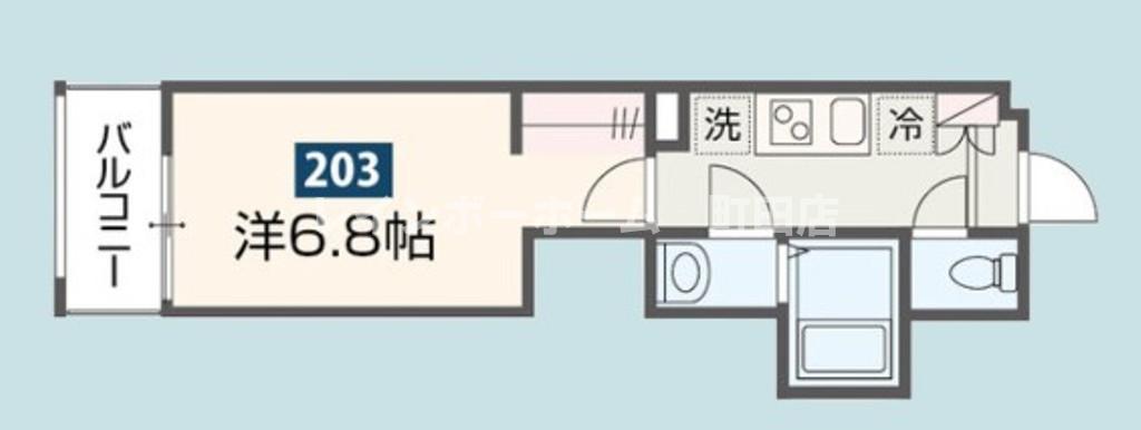 MELDIA高座渋谷Ⅳ(1K/2階)の間取り写真