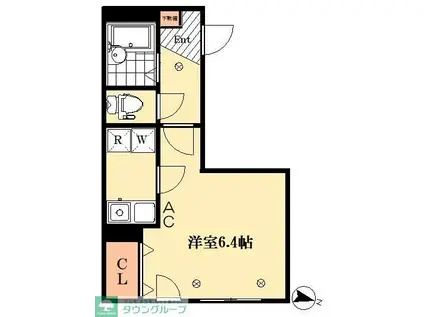 LIGHT PLACE(1K/1階)の間取り写真
