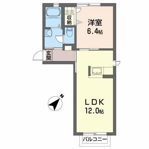メイフラワー(1LDK/1階)の間取り写真