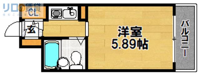 ハイツシグマ(1K/5階)の間取り写真