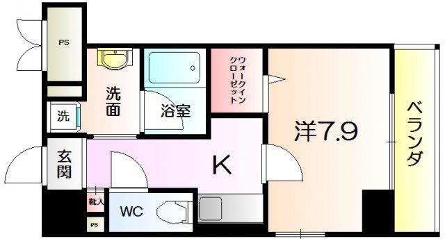 グレースエビス(1K/5階)の間取り写真