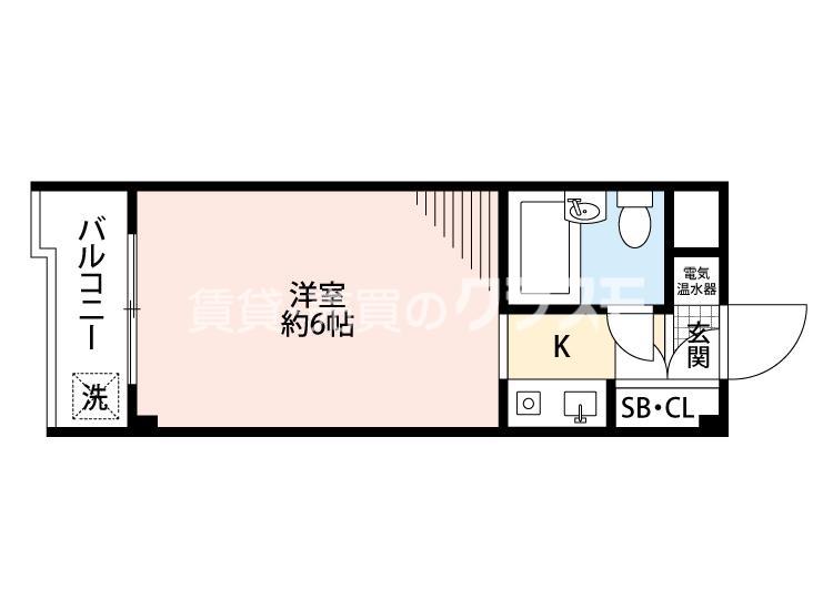 ビバリーヒルズ泉尾(1K/5階)の間取り写真
