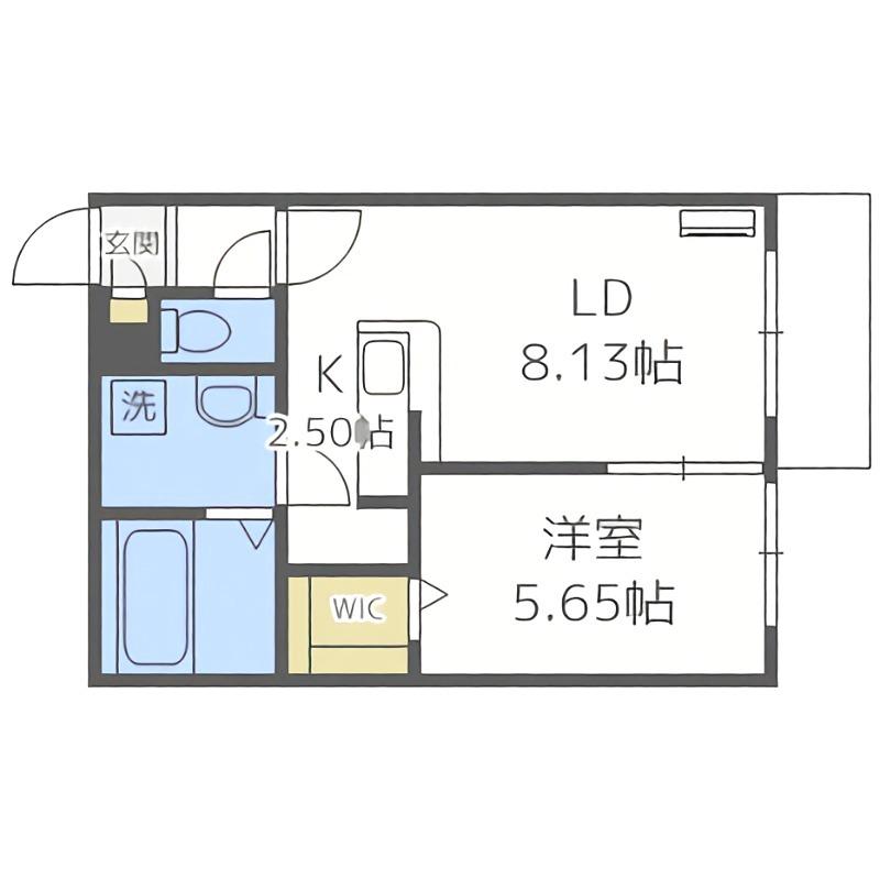 ANGEーFLEUR(1LDK/1階)の間取り写真