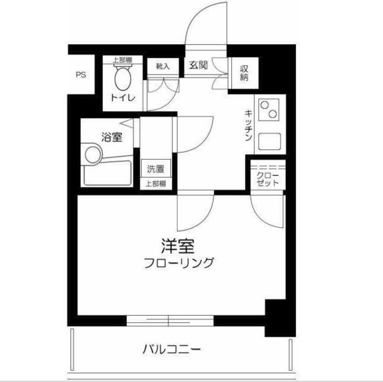 スカイコート神田第3(1K/2階)の間取り写真