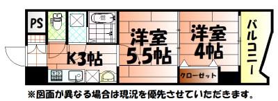 ロイヤルマジェスティ(2K/10階)の間取り写真