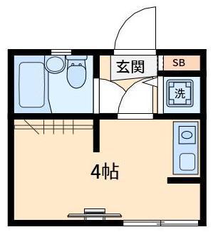 サンエール十条(ワンルーム/1階)の間取り写真