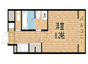 エイペックス梅田東I(1K/9階)の間取り写真