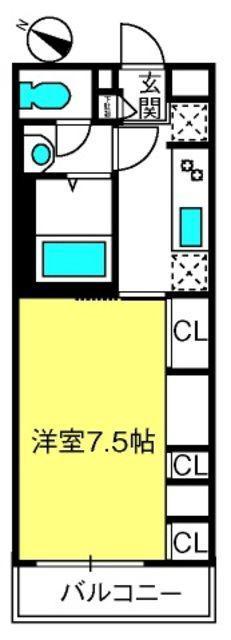リブリ・大宮桜木町(1K/3階)の間取り写真